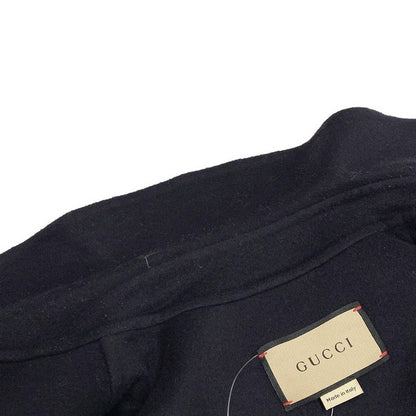 Gucci Blouson Size 46 S Men's Double Face Wool Jacket 762521 Dark Navy Zip Up /