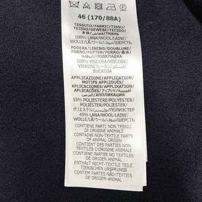 Gucci Blouson Size 46 S Men's Double Face Wool Jacket 762521 Dark Navy Zip Up /