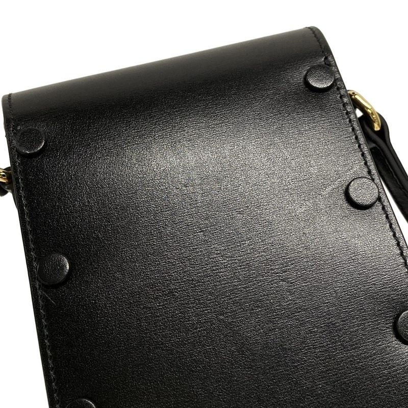 Gucci Shoulder Bag Horsebit 1955 625615 Black Mini Bag Leather