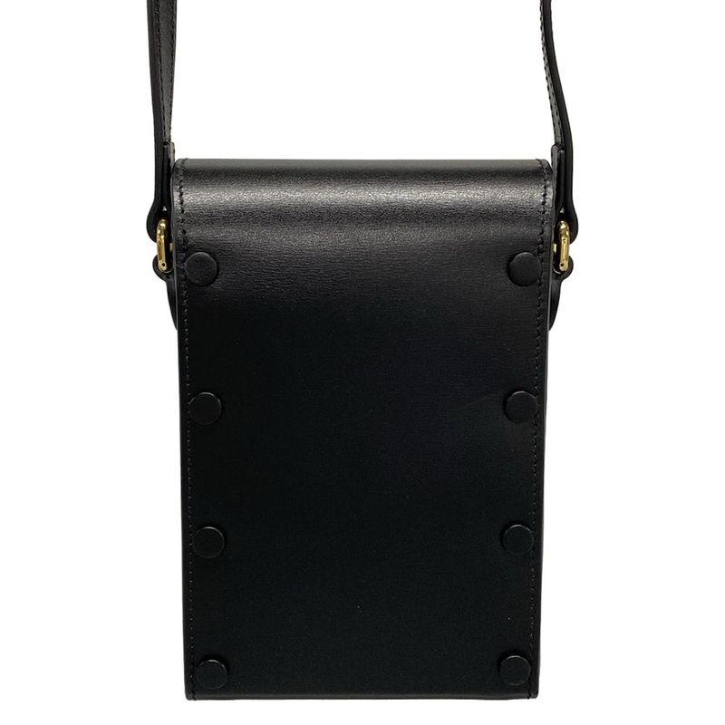 Gucci Shoulder Bag Horsebit 1955 625615 Black Mini Bag Leather