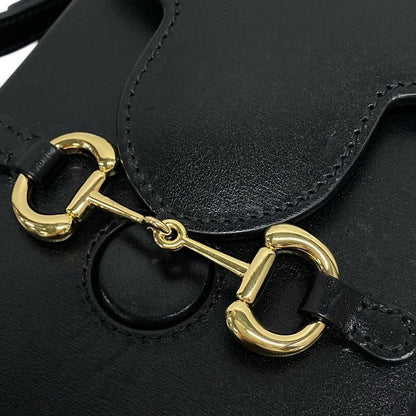 Gucci Shoulder Bag Horsebit 1955 625615 Black Mini Bag Leather