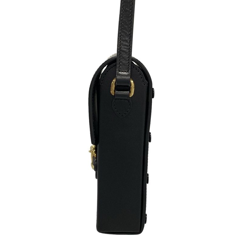 Gucci Shoulder Bag Horsebit 1955 625615 Black Mini Bag Leather