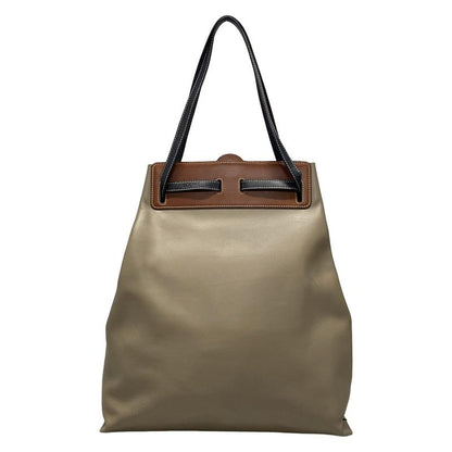 Loewe Tote Bag Razotote Gray-brown-black Leather
