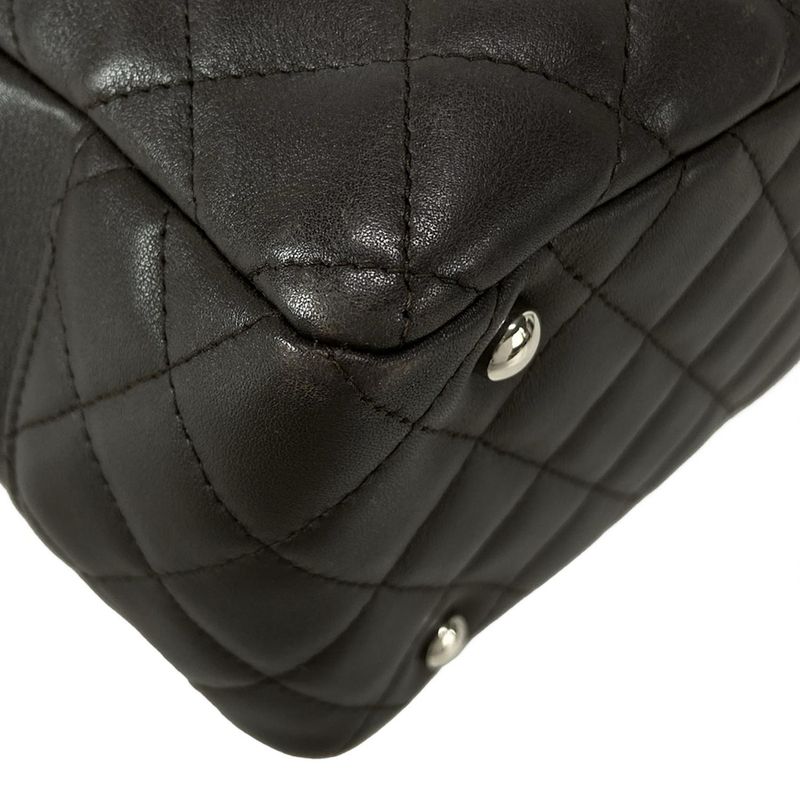 Chanel Shoulder Bag Cambon Line Bow Ring Bag A25171 Dark Brown Leather Lambskin