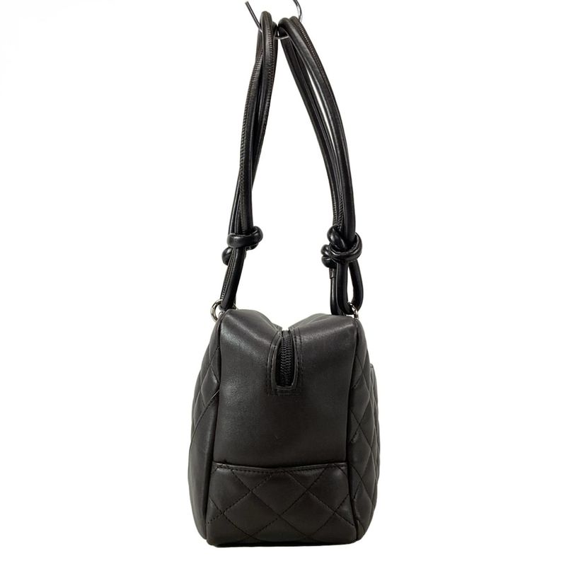 Chanel Shoulder Bag Cambon Line Bow Ring Bag A25171 Dark Brown Leather Lambskin