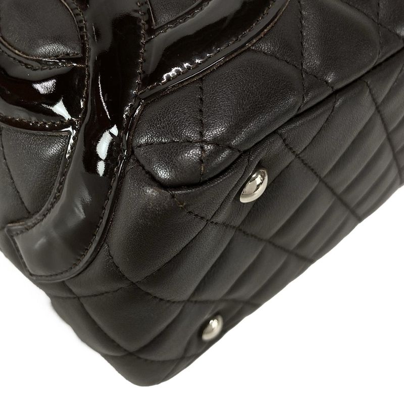 Chanel Shoulder Bag Cambon Line Bow Ring Bag A25171 Dark Brown Leather Lambskin