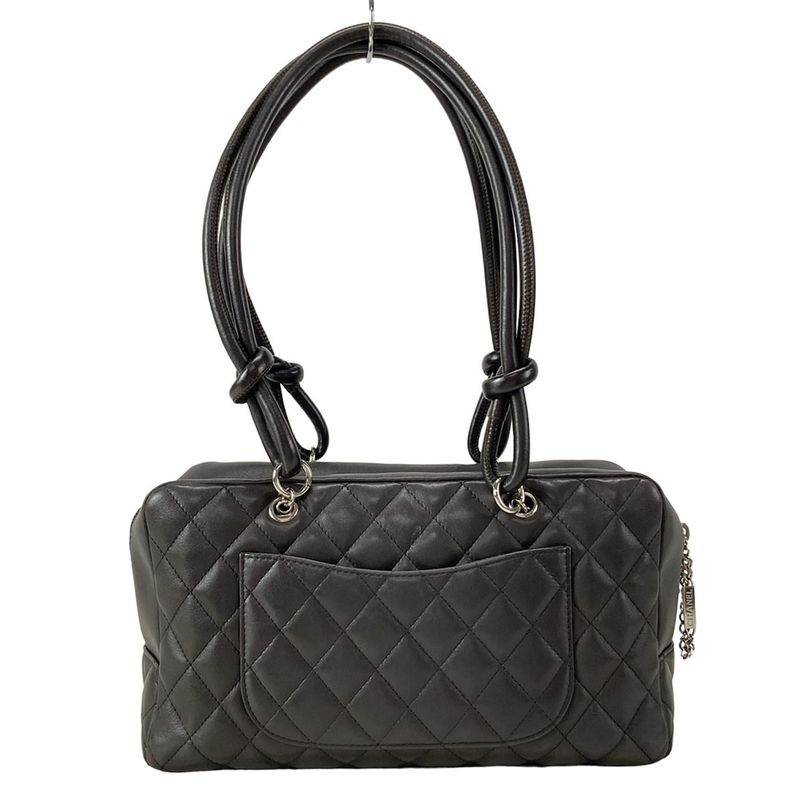 Chanel Shoulder Bag Cambon Line Bow Ring Bag A25171 Dark Brown Leather Lambskin