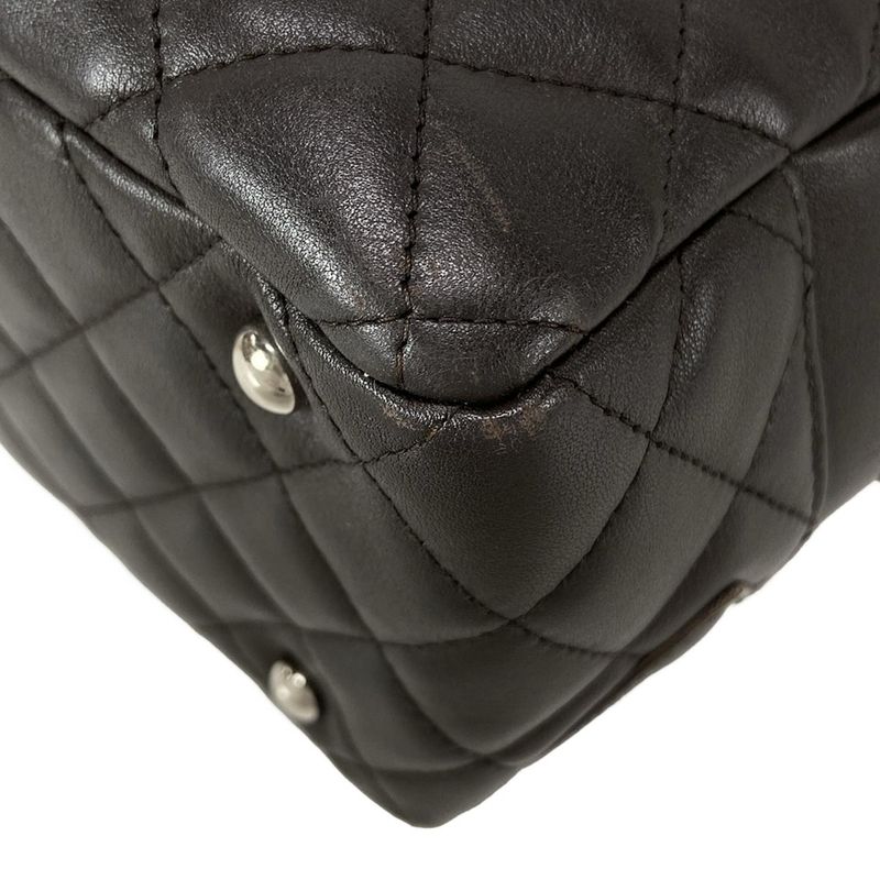 Chanel Shoulder Bag Cambon Line Bow Ring Bag A25171 Dark Brown Leather Lambskin