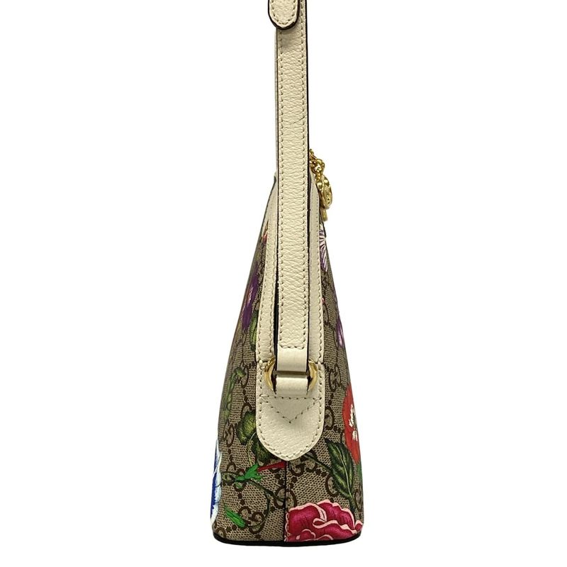 Gucci Shoulder Bag Ophidia GG Flora Small Shoulder Bag 499621 Beige X White X