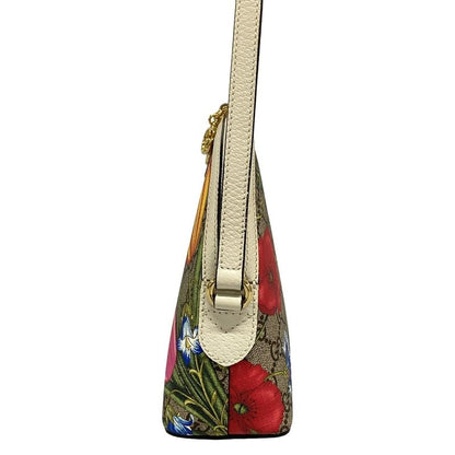 Gucci Shoulder Bag Ophidia GG Flora Small Shoulder Bag 499621 Beige X White X
