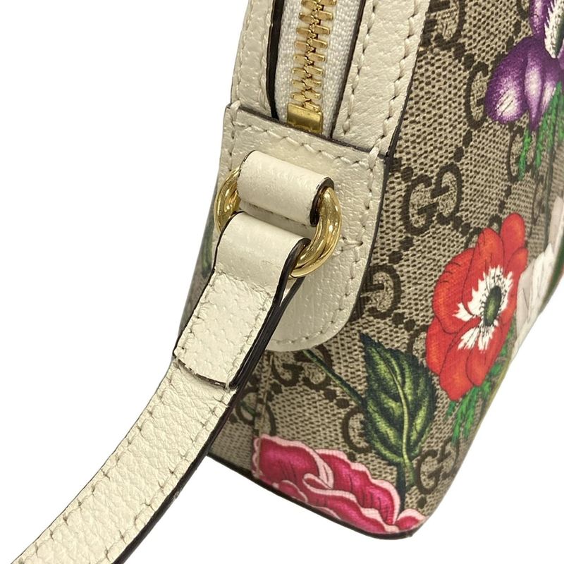 Gucci Shoulder Bag Ophidia GG Flora Small Shoulder Bag 499621 Beige X White X