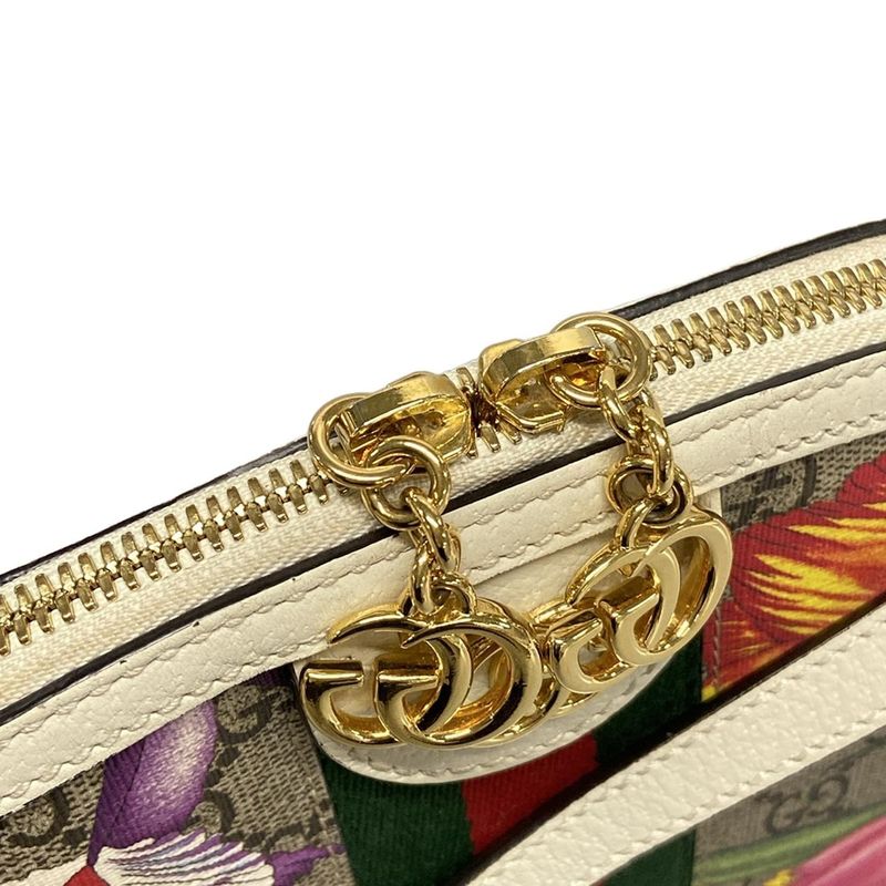 Gucci Shoulder Bag Ophidia GG Flora Small Shoulder Bag 499621 Beige X White X