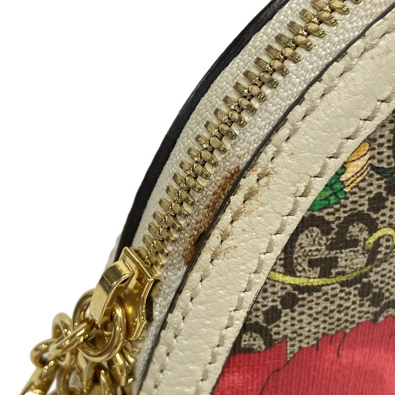 Gucci Shoulder Bag Ophidia GG Flora Small Shoulder Bag 499621 Beige X White X