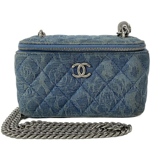 Chanel Vanity Bag Vanity Case Matelasse Ap3204 Light Blue