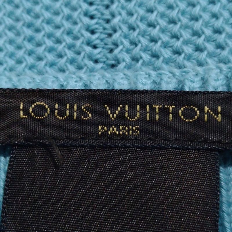 Louis Vuitton Long Sleeve Sweater Size M Men's - Light Blue Cotton Sweater