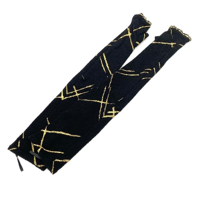 Chanel Gloves Women's Matelasse Pattern Black Arm Cabas