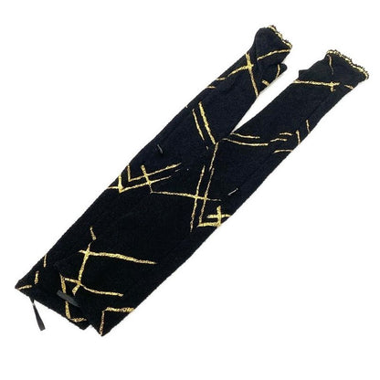 Chanel Gloves Women's Matelasse Pattern Black Arm Cabas