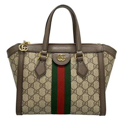 Gucci Ophidia GG Small Tote Bag 547551 Beige X Dark Brown X Multi Leather