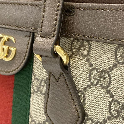 Gucci Ophidia GG Small Tote Bag 547551 Beige X Dark Brown X Multi Leather