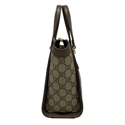 Gucci Ophidia GG Small Tote Bag 547551 Beige X Dark Brown X Multi Leather