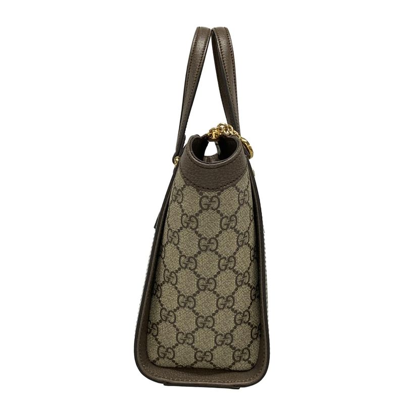 Gucci Ophidia GG Small Tote Bag 547551 Beige X Dark Brown X Multi Leather