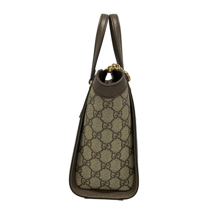 Gucci Ophidia GG Small Tote Bag 547551 Beige X Dark Brown X Multi Leather