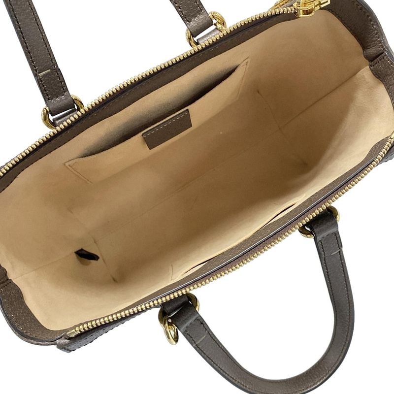 Gucci Ophidia GG Small Tote Bag 547551 Beige X Dark Brown X Multi Leather