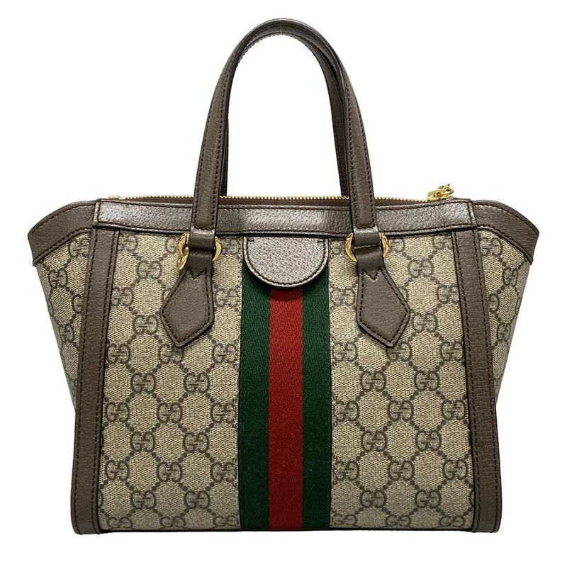 Gucci Ophidia GG Small Tote Bag 547551 Beige X Dark Brown X Multi Leather