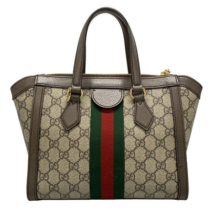 Gucci Ophidia GG Small Tote Bag 547551 Beige X Dark Brown X Multi Leather