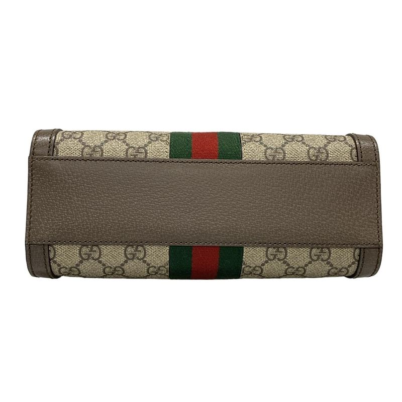 Gucci Ophidia GG Small Tote Bag 547551 Beige X Dark Brown X Multi Leather