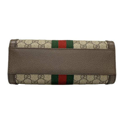 Gucci Ophidia GG Small Tote Bag 547551 Beige X Dark Brown X Multi Leather