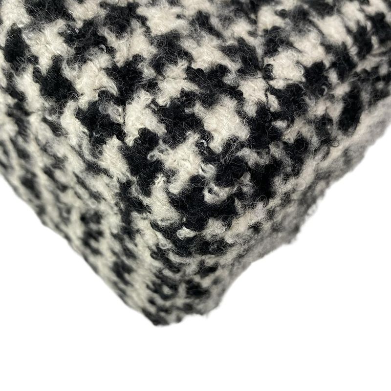 Chanel Shoulder Bag Mini Matelasse Ivory And Black Leather