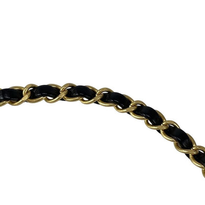 Chanel Shoulder Bag Mini Matelasse Ivory And Black Leather