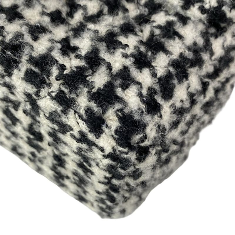 Chanel Shoulder Bag Mini Matelasse Ivory And Black Leather