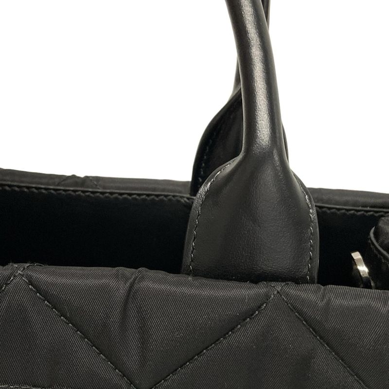 Prada Tote Bag - 1ba354 Black Quilted Leather
