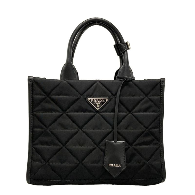 Prada Tote Bag - 1ba354 Black Quilted Leather