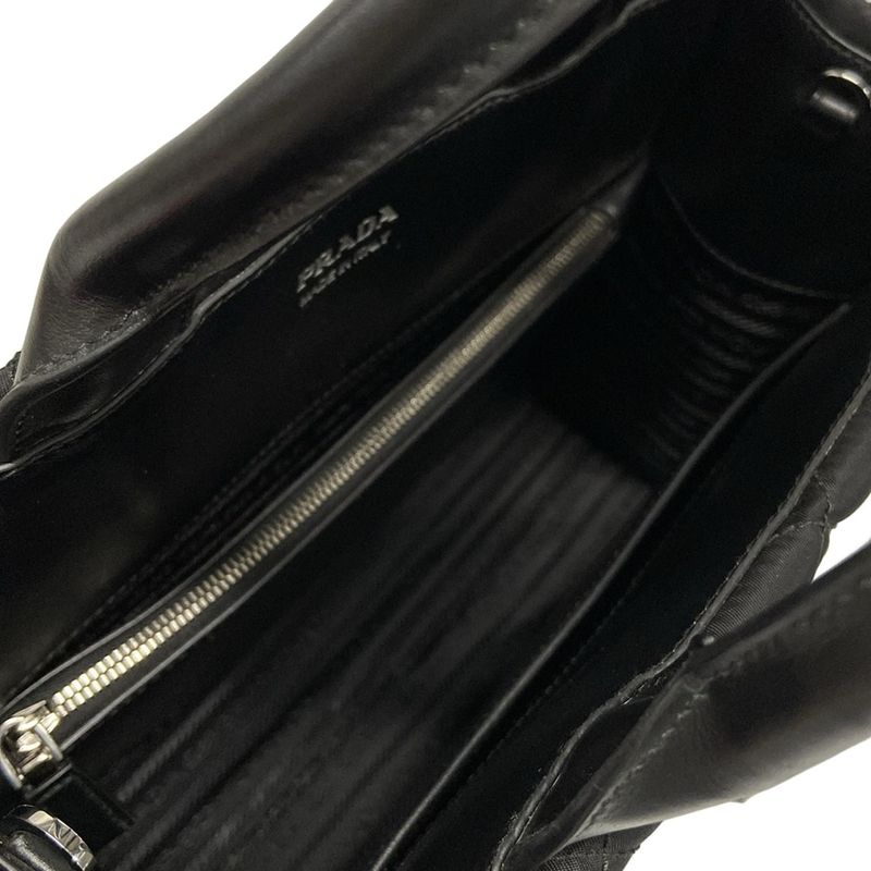Prada Tote Bag - 1ba354 Black Quilted Leather