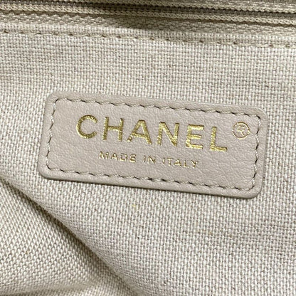 Chanel Tote Bag Small Shopping Bag/deauville Line As3257 Light Gray×black