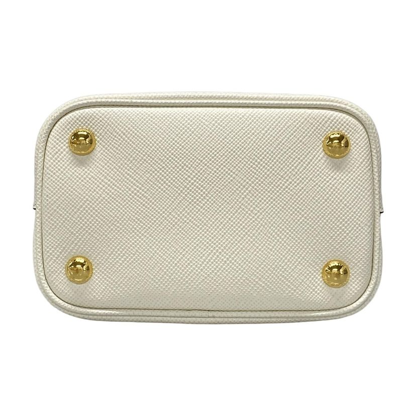 Prada Handbag Paniesmall 1ba217 White Leather