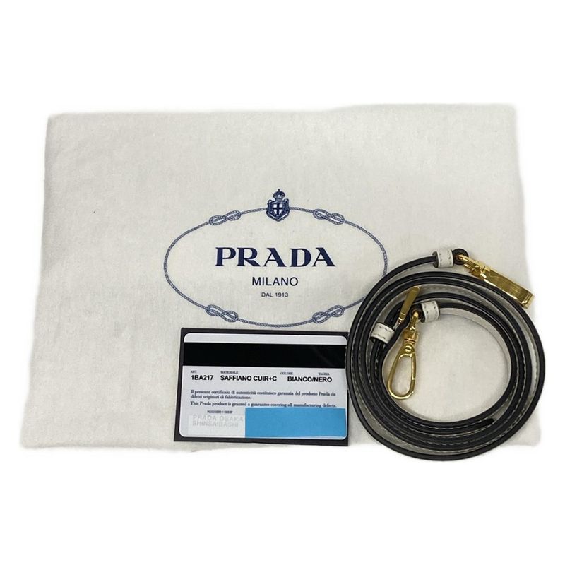 Prada Handbag Paniesmall 1ba217 White Leather