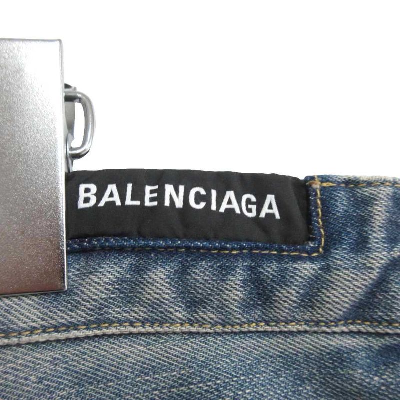 Balenciaga 24SS Oversize Baggy Denim Pants 786643 Tqw55 Drawstring Oversized