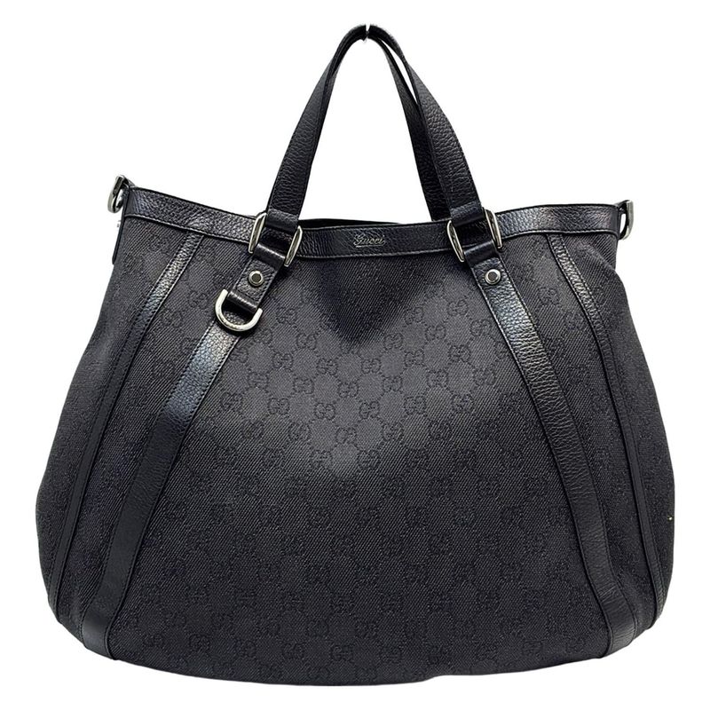 Gucci Tote Bag Abby 268641 Black Leather