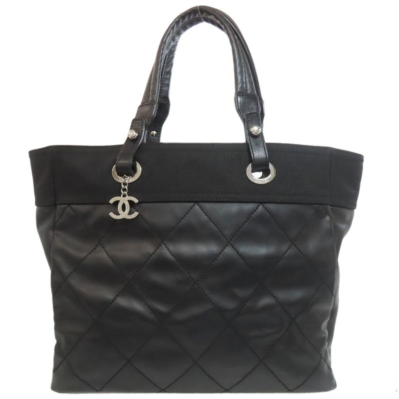 Chanel Pavillaritz MM Silver Hardware Tote Bag Calf Women