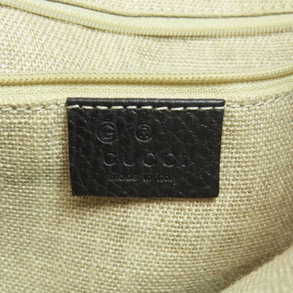 Gucci 449711 Outlet One Shoulder Interlocking G Shoulder Bag Leather Women