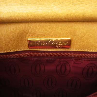 Cartier Bag Shoulder Leather Color Scheme Bordeaux Mustard
