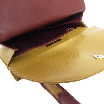 Cartier Bag Shoulder Leather Color Scheme Bordeaux Mustard