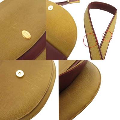 Cartier Bag Shoulder Leather Color Scheme Bordeaux Mustard