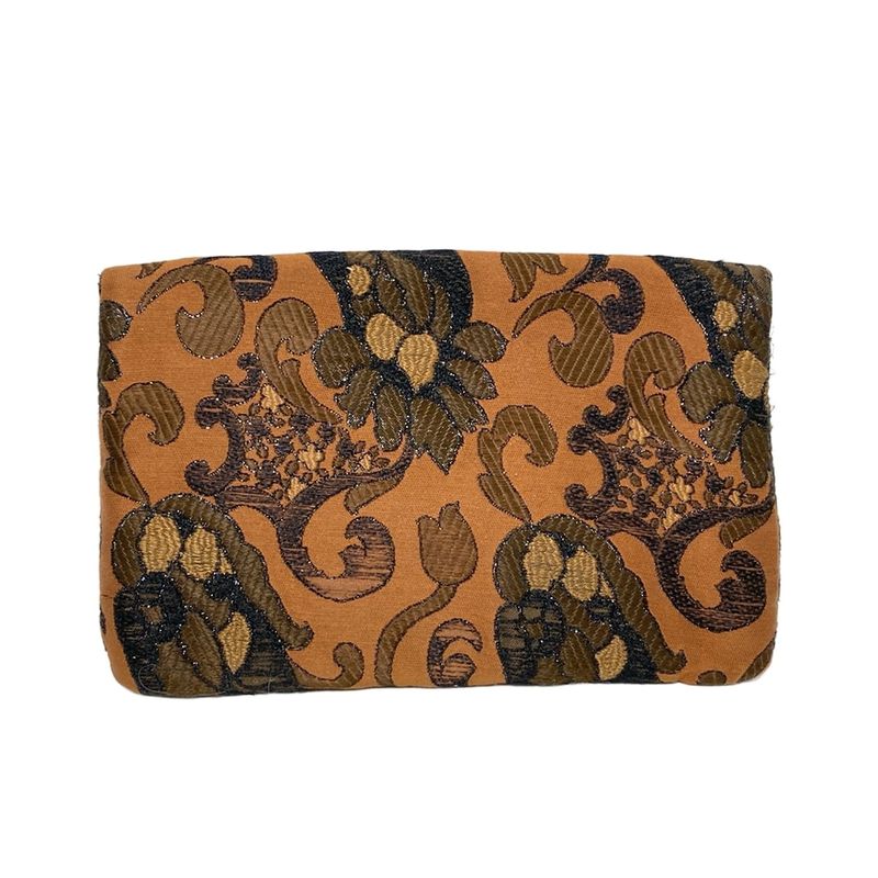 Prada Wallet Brocade 1ms003 Brown And Dark Brown And Black Wallet And Billfold