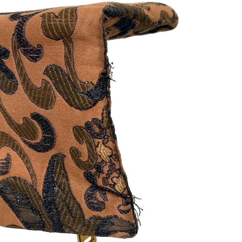 Prada Wallet Brocade 1ms003 Brown And Dark Brown And Black Wallet And Billfold