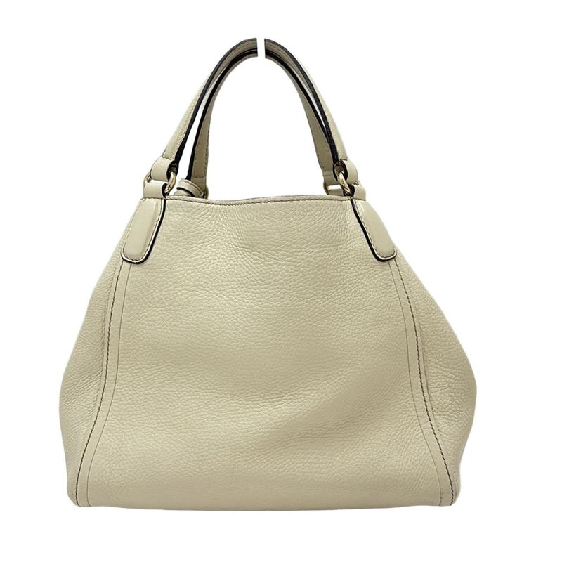 Gucci Tote Bag Soho 336751 White Leather
